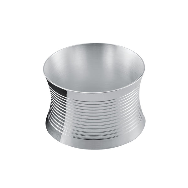Transat silver-plated napkin ring by Ercuis on white background.