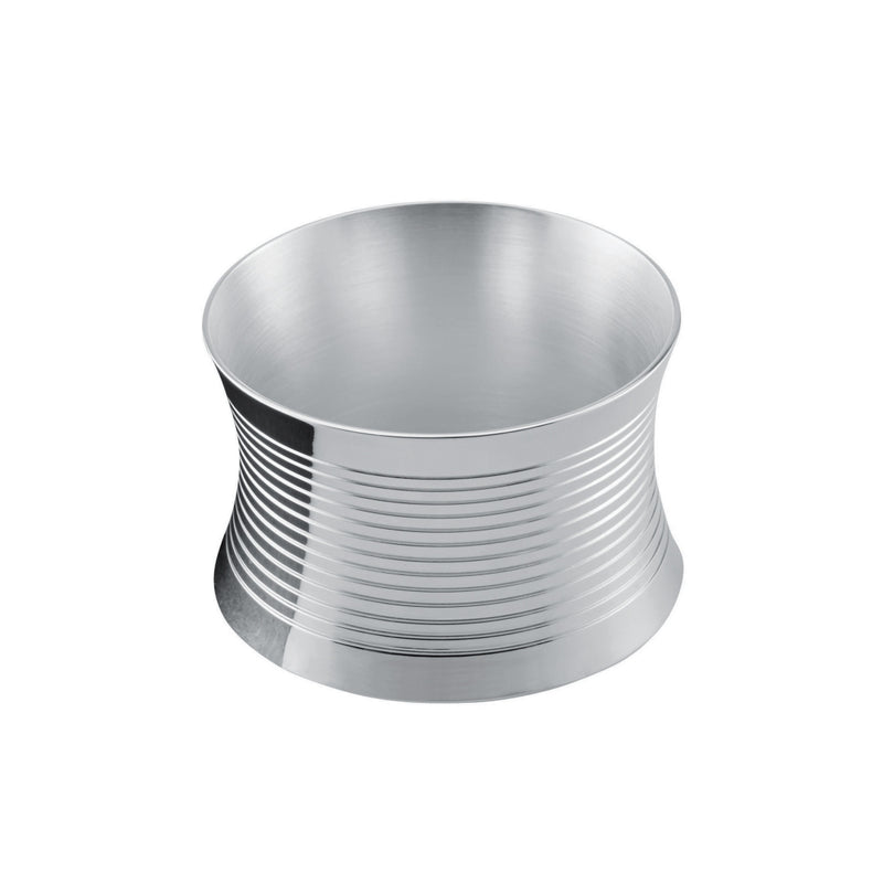 Transat silver-plated napkin ring by Ercuis on white background.