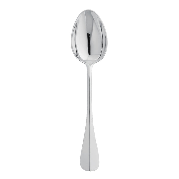 Silver-plated Baguette dinner spoon with rounded bowl and elegant handle by Ercuis.