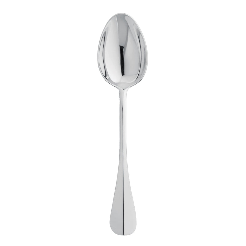 Silver-plated Baguette dinner spoon with rounded bowl and elegant handle by Ercuis.