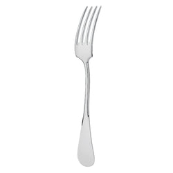Silver-plated Baguette dinner fork with four tines and elegant curved handle by Ercuis.