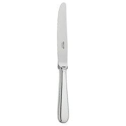 Silver-plated dessert knife with slim blade and curved handle from the Baguette collection by Ercuis.