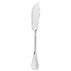 Silver-plated fish knife with curved notched blade and smooth elongated handle Baguette collection by Ercuis.