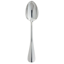Silver-plated after-dinner tea spoon with oval bowl and slender tapered handle from the Baguette collection by Ercuis.