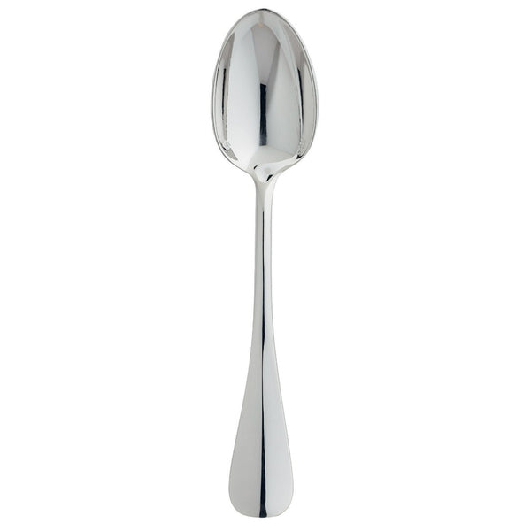 Silver-plated after-dinner tea spoon with oval bowl and slender tapered handle from the Baguette collection by Ercuis.