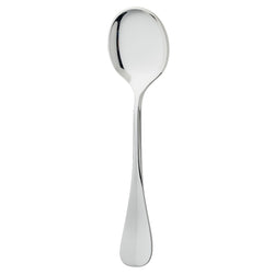 Silver-plated ice cream spoon with flat rounded bowl and tapered handle from the Baguette collection by Ercuis.