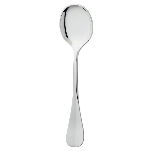 Silver-plated ice cream spoon with flat rounded bowl and tapered handle from the Baguette collection by Ercuis.