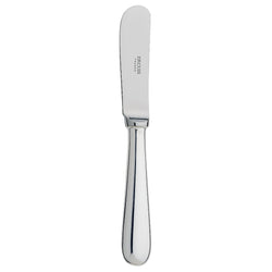 Silver-plated butter knife with rounded blade and smooth tapered handle from the Baguette collection by Ercuis.