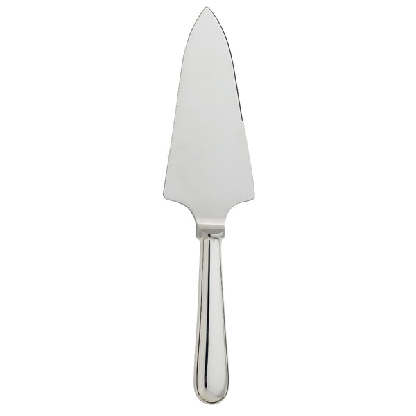 Ercuis Baguette silver-plated sharp cake and pie server with polished handle and pointed blade.
