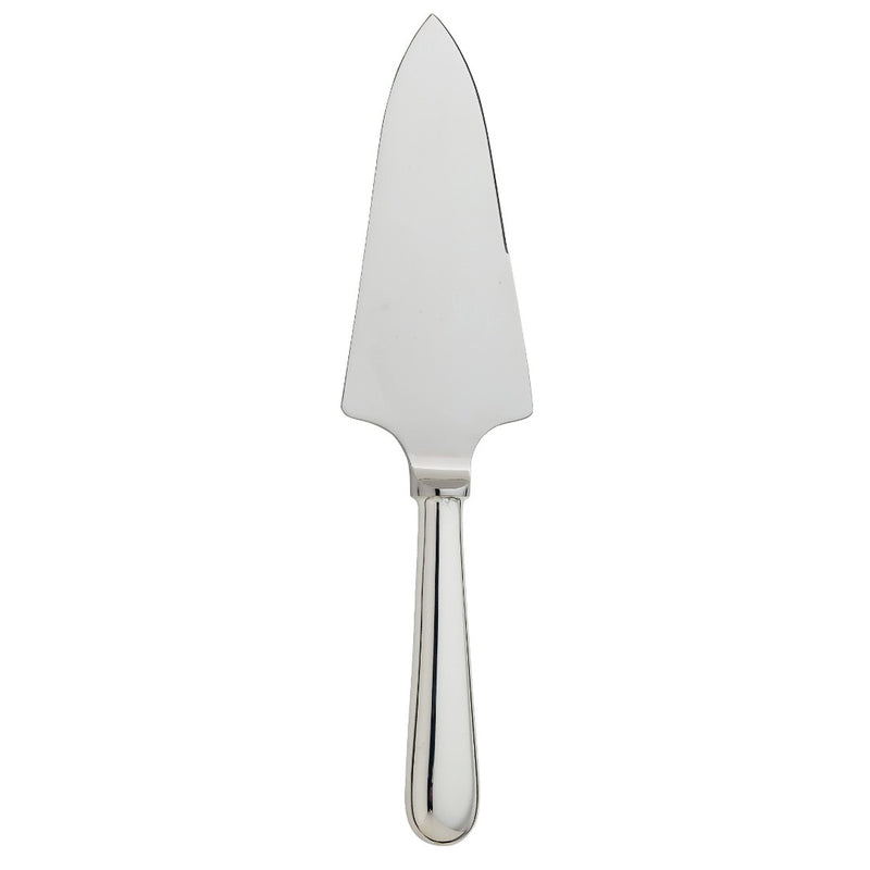 Ercuis Baguette silver-plated sharp cake and pie server with polished handle and pointed blade.