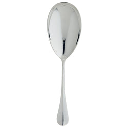 Ercuis Baguette silver-plated rice or potato ladle with deep oval bowl and sleek polished handle.