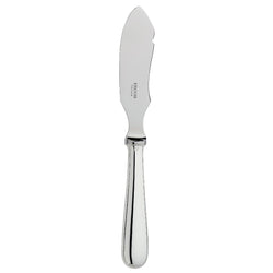 Silver-plated butter serving knife with broad curved blade and polished handle from the Baguette collection by Ercuis.