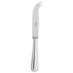 Ercuis Baguette silver-plated cheese knife with curved blade and dual prongs for slicing and serving.