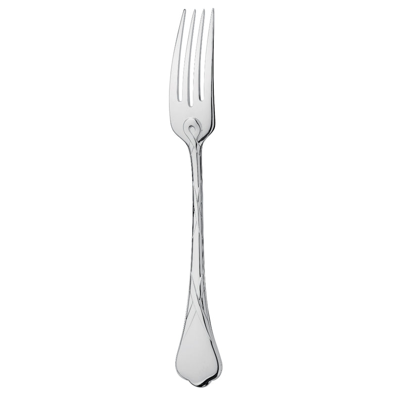 Mirror-polished silver-plated dinner fork Paris collection by Ercuis.