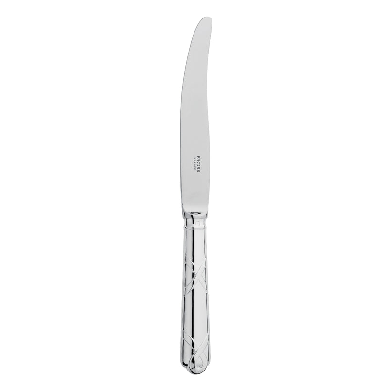 Silver-plated dinner knife with ruban croisé motif, Paris collection by Ercuis.