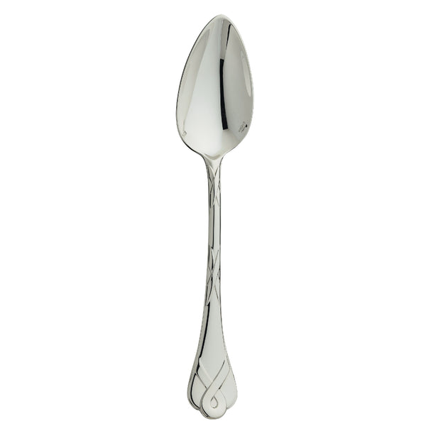 Silver-plated dessert spoon with polished finish, Paris collection by Ercuis.