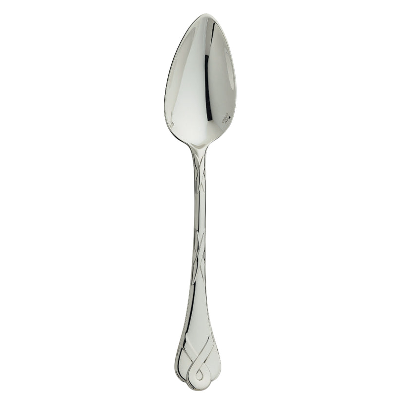 Silver-plated dessert spoon with polished finish, Paris collection by Ercuis.
