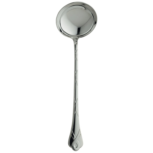 Luxury soup ladle in polished silver finish, Paris collection by Ercuis.
