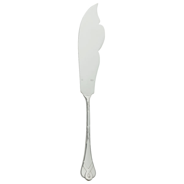 Paris silver-plated fish serving knife with French design by Ercuis.