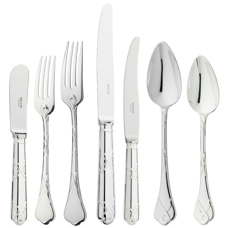 Luxury Paris silver-plated cutlery set by Ercuis polished finish.