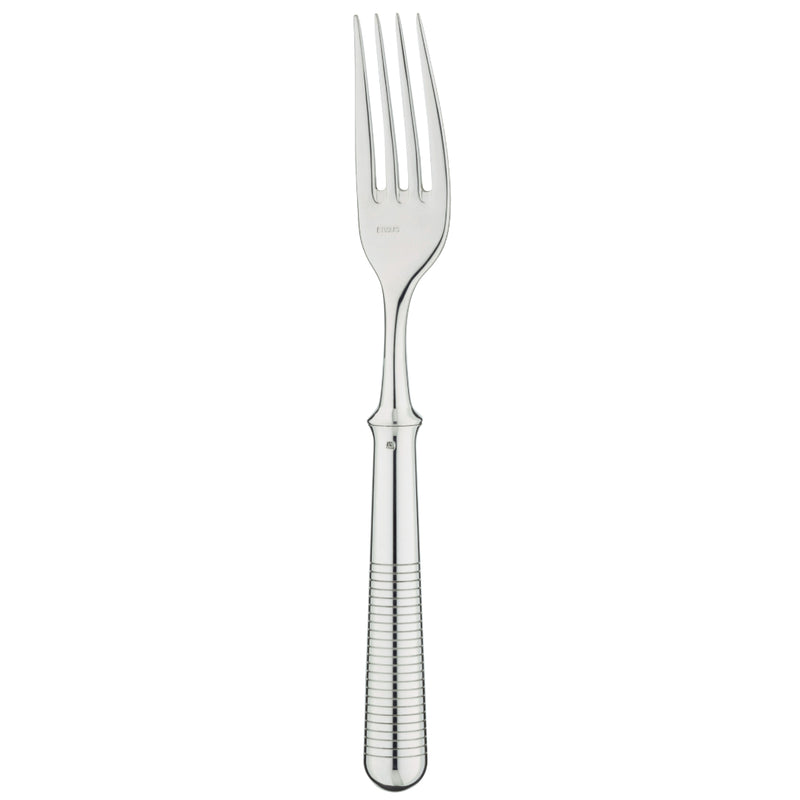 Transat silver-plated dessert and starter fork with engraved handle by Ercuis.