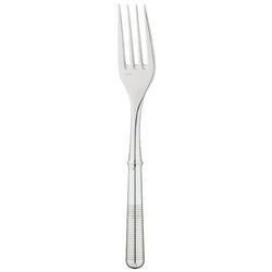 Transat silver-plated serving fork with long tines and engraved handle by Ercuis.