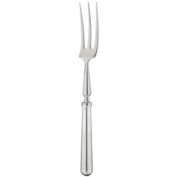 Transat silver-plated carving fork with two prongs and engraved handle by Ercuis.