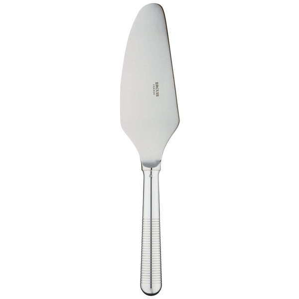 Transat silver-plated cake server sharp with broad blade and engraved handle by Ercuis.