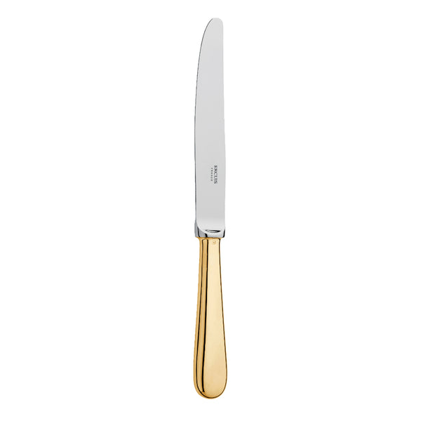 Baguette gold-plated dinner knife by Ercuis, crafted with refined French detailing.