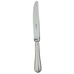 Sully dessert knife by Ercuis in polished stainless steel with ridge handle and shell motif.
