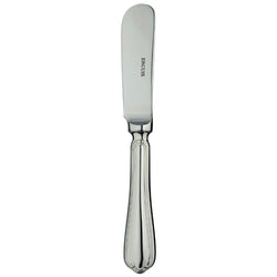 Sully butter knife by Ercuis in polished stainless steel with ridge handle and shell motif.