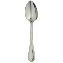 Sully place spoon by Ercuis in polished stainless steel with ridge handle and shell detail.