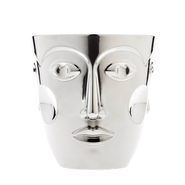 Faces Vase and Champagne Cooler in Porcelain Refined with Platinum