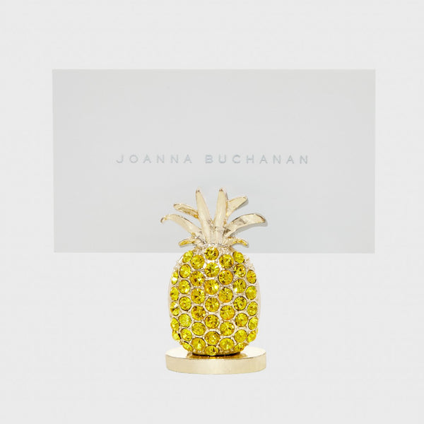 Pineapple Place Card Holders, Yellow by Joanna Buchanan - Set of 2