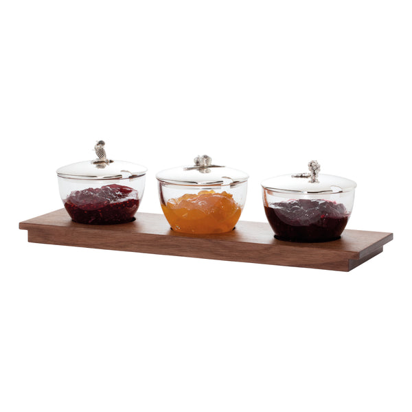 Crystal Jam Jar "Raspberry" with Silver Plated Lid by Sonja Quandt