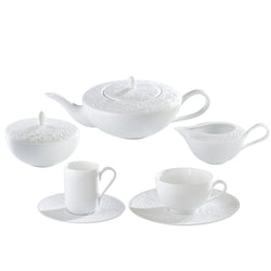Tea/Coffee Set of 15 Pieces - 'Italian Renaissance' In White