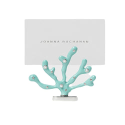 Coral Place Card Holders in Turquoise by Joanna Buchanan | Set of 4