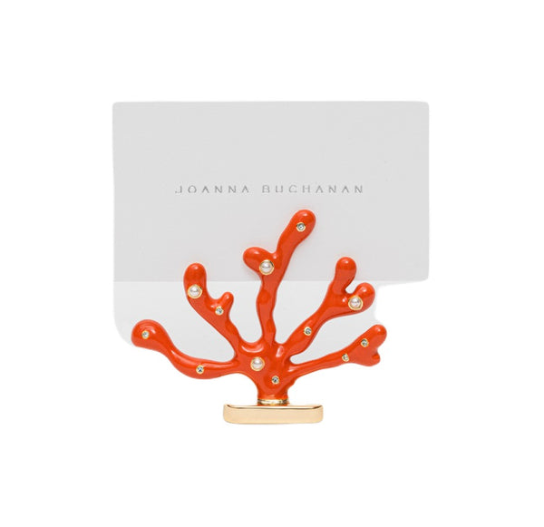 Coral Place Card Holders in Coral by Joanna Buchanan | Set of 2