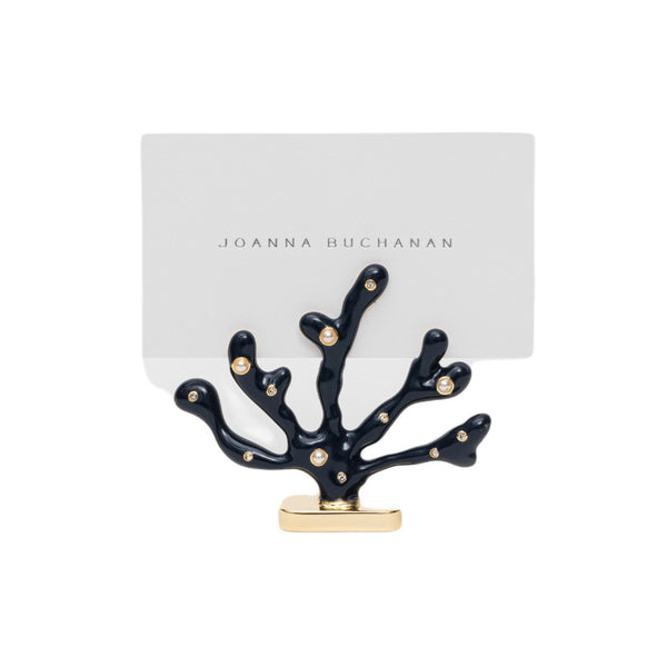 Coral Place Card Holders in Navy by Joanna Buchanan | Set of 4