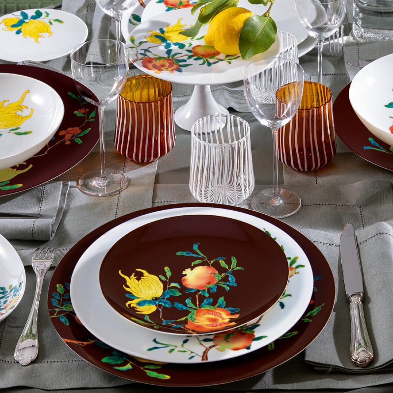 Presentation Plate, Brown Background - Harmonia