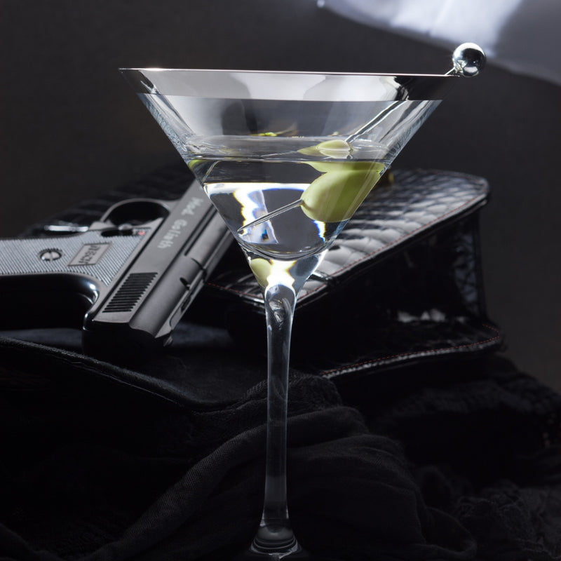 Cocktail Glass "Classico" - Fine Silver Decor by Sonja Quandt