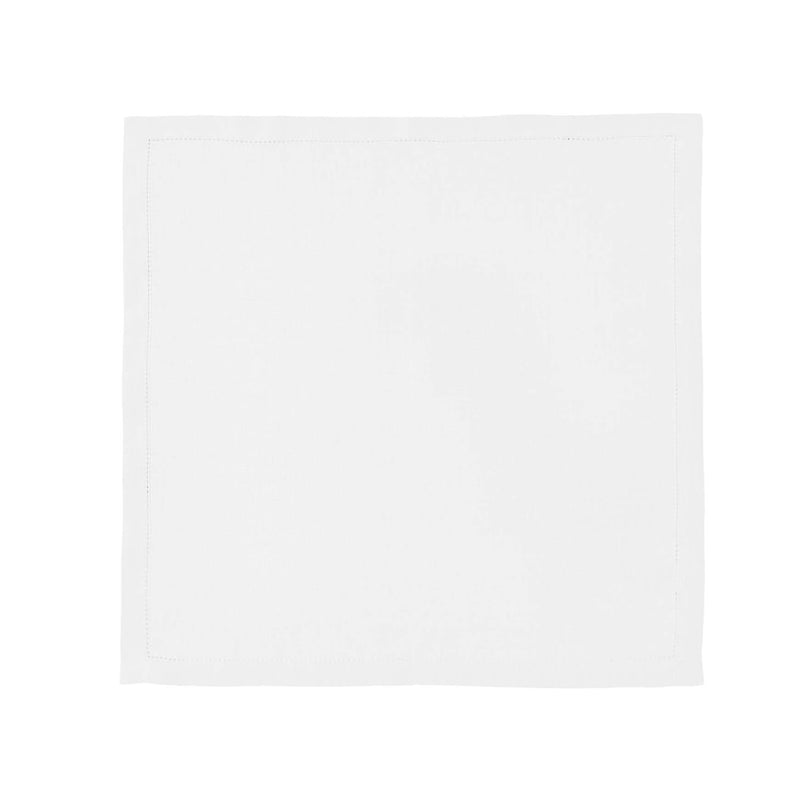 White linen napkin from the Florence collection unwrapped