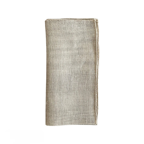 Natural linen gauze napkin with piping hem by Giardino Segreto – Amiramour