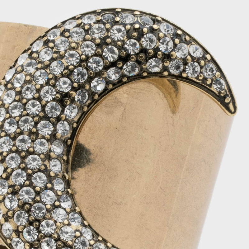 Amiramour luxury Moon napkin ring in brass by Joanna Buchanan, close-up.