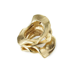 Flux Napkin Ring in Gold by Kim Seybert, available at Amiramour