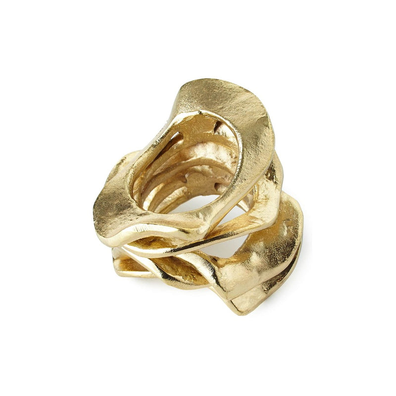 Flux Napkin Ring in Gold by Kim Seybert, available at Amiramour