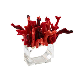 Amalfi Napkin Ring in Coral by Kim Seybert, available at Amiramour