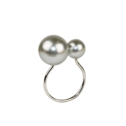 Pearl Napkin Ring in Grey and Silver by Kim Seybert