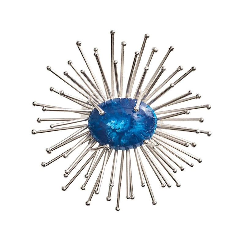 Flare Napkin Ring in Cobalt & Silver by Kim Seybert