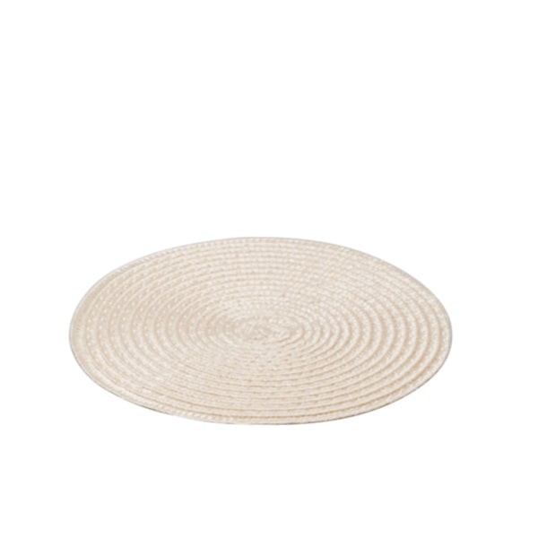 Straw Coaster 'Trocadero' in Ivory by Pigment France